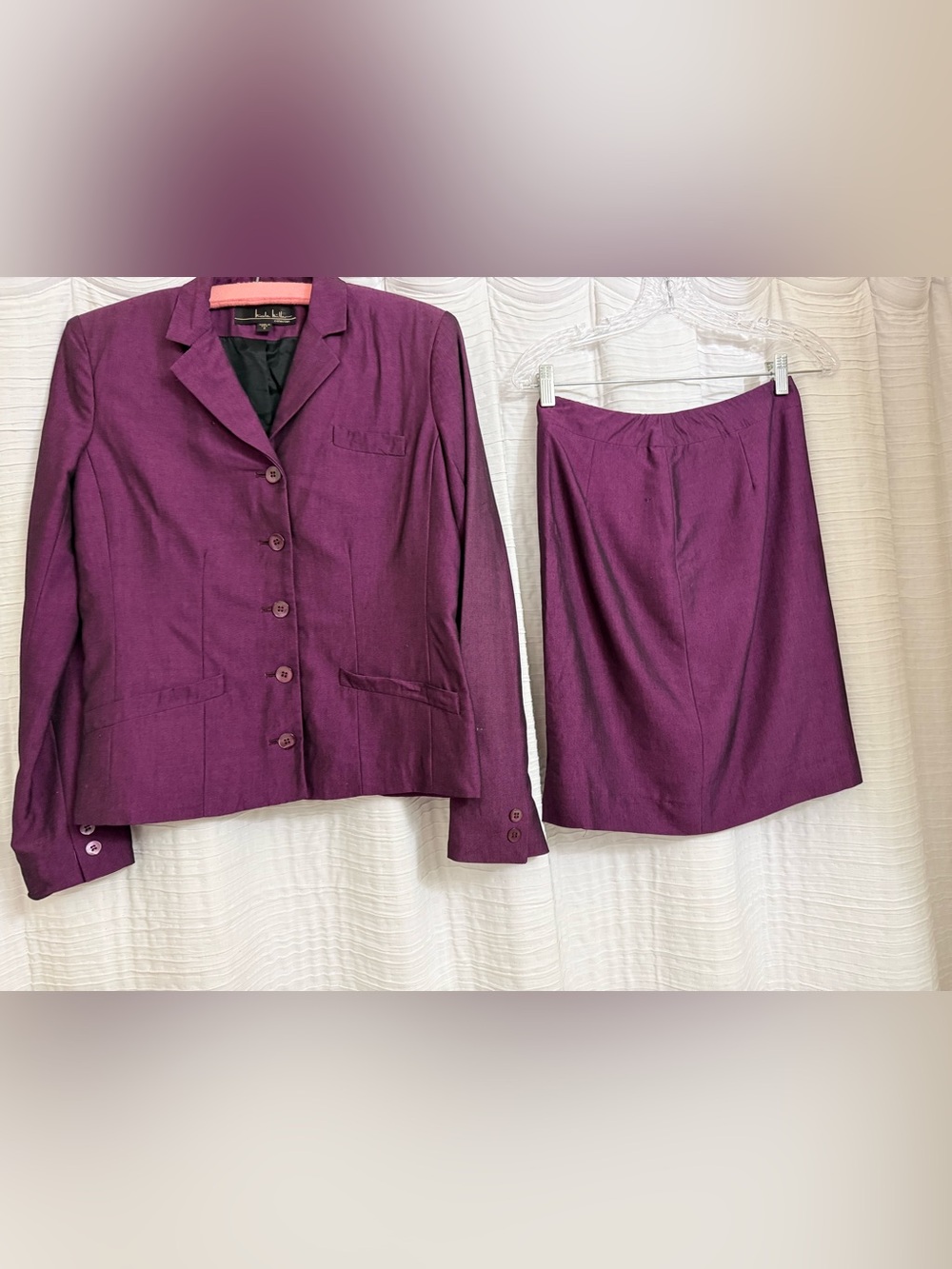Nicole Miller Plum Two-Piece Skirt Set